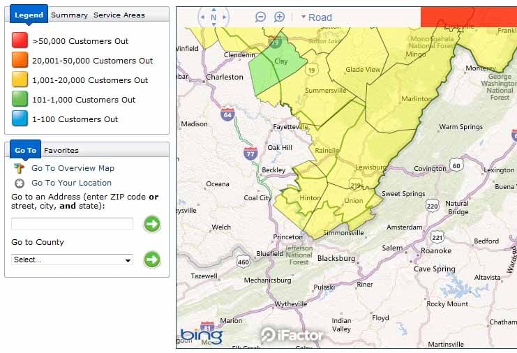 Appalachian Power Outages